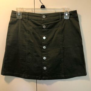Front button up mini skirt